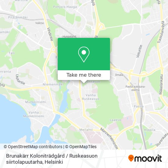 Brunakärr Koloniträdgård / Ruskeasuon siirtolapuutarha map