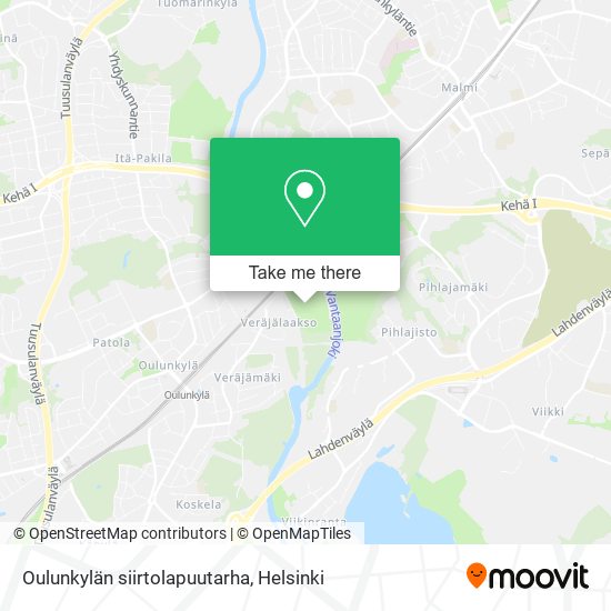 Oulunkylän siirtolapuutarha map