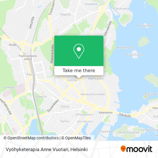 Vyöhyketerapia Anne Vuotari map