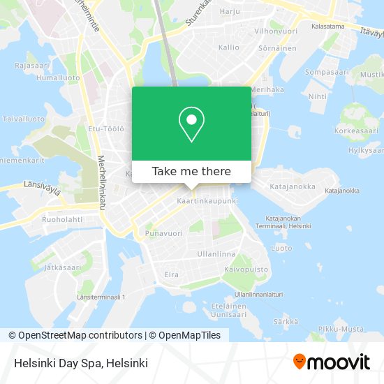 Helsinki Day Spa map