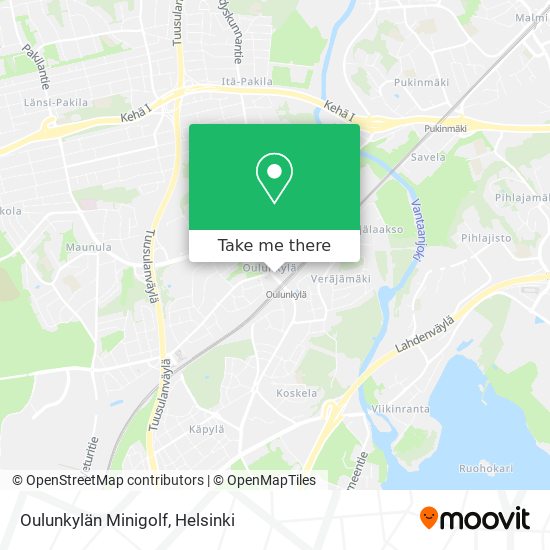 Oulunkylän Minigolf map
