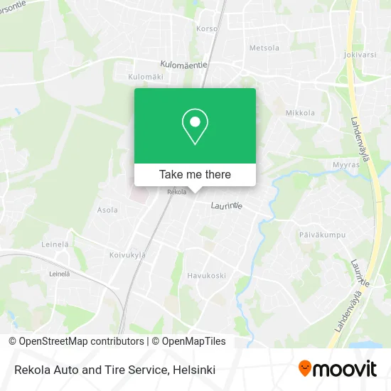Rekola Auto and Tire Service map