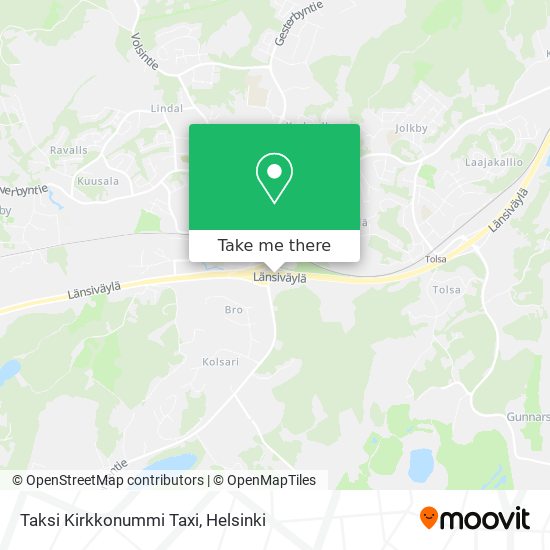 Taksi Kirkkonummi Taxi map