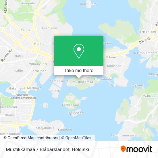 Mustikkamaa / Blåbärslandet map