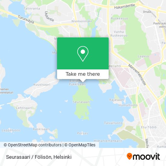 Seurasaari / Fölisön map