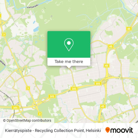 Kierrätyspiste - Recycling Collection Point map