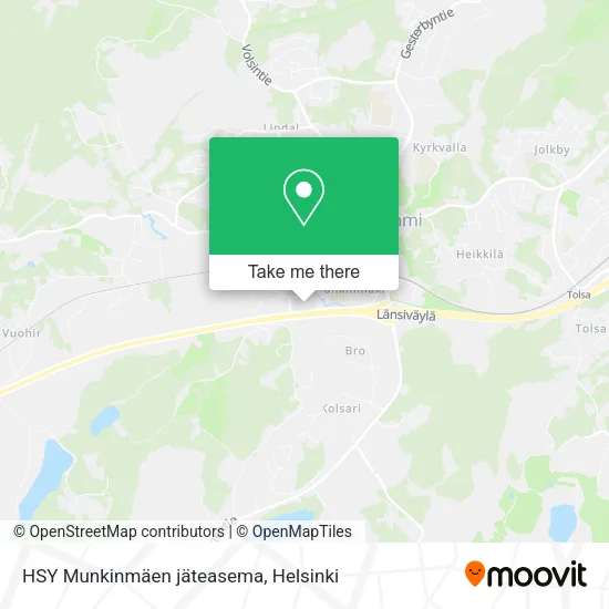 HSY Munkinmäen jäteasema map