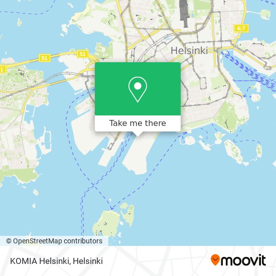 KOMIA Helsinki map