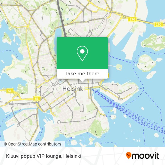 Kluuvi popup VIP lounge map