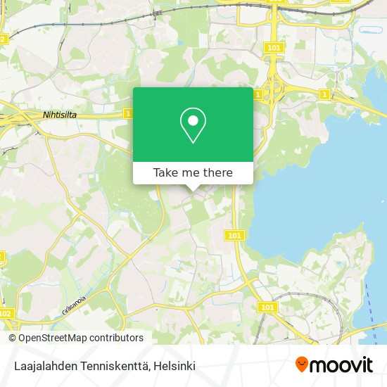 Laajalahden Tenniskenttä map