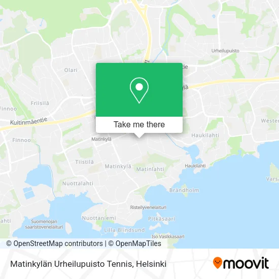 Matinkylän Urheilupuisto Tennis map
