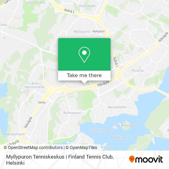 Myllypuron Tenniskeskus | Finland Tennis Club map