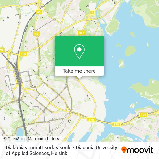 Diakonia-ammattikorkeakoulu / Diaconia University of Applied Sciences map