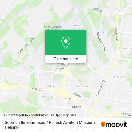 Suomen Ilmailumuseo / Finnish Aviation Museum map