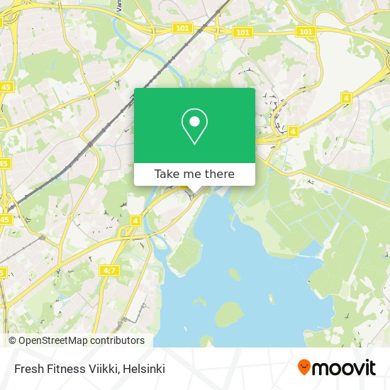 Fresh Fitness Viikki map