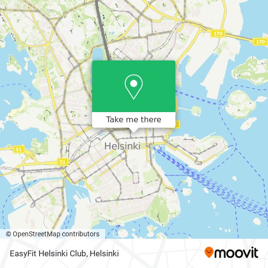 EasyFit Helsinki Club map