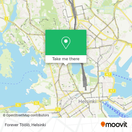 Forever Töölö map