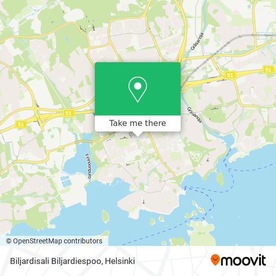 Biljardisali Biljardiespoo map