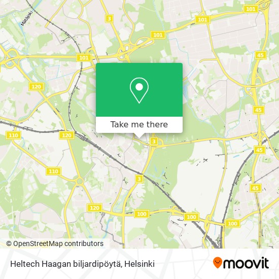 Heltech Haagan biljardipöytä map