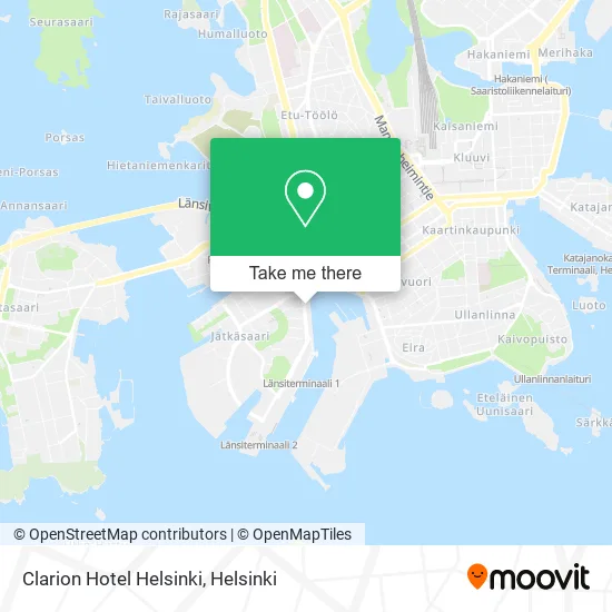 Clarion Hotel Helsinki map