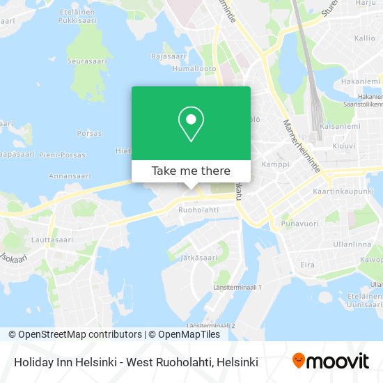 Holiday Inn Helsinki - West Ruoholahti map
