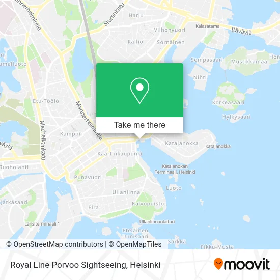 Royal Line Porvoo Sightseeing map