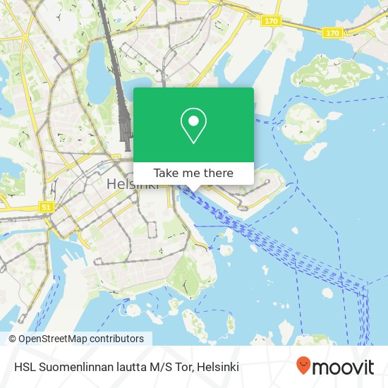 HSL Suomenlinnan lautta M / S Tor map