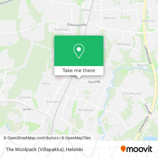 The Woolpack (Villapakka) map