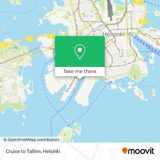 Cruise to Tallinn map
