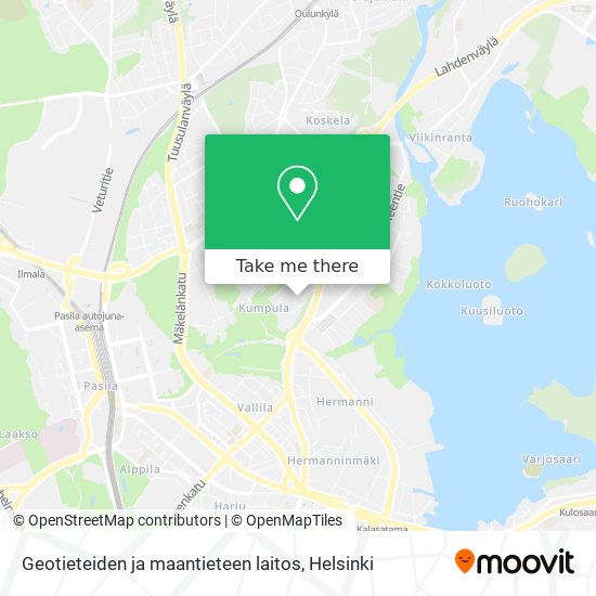 Geotieteiden ja maantieteen laitos map