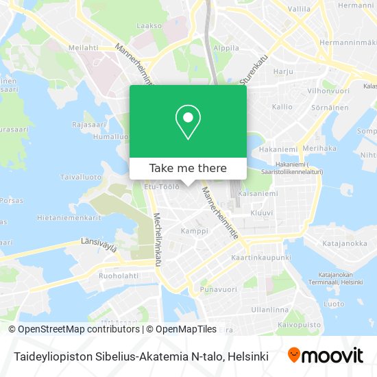 Taideyliopiston Sibelius-Akatemia N-talo map