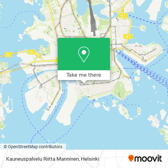 Kauneuspalvelu Riitta Manninen map