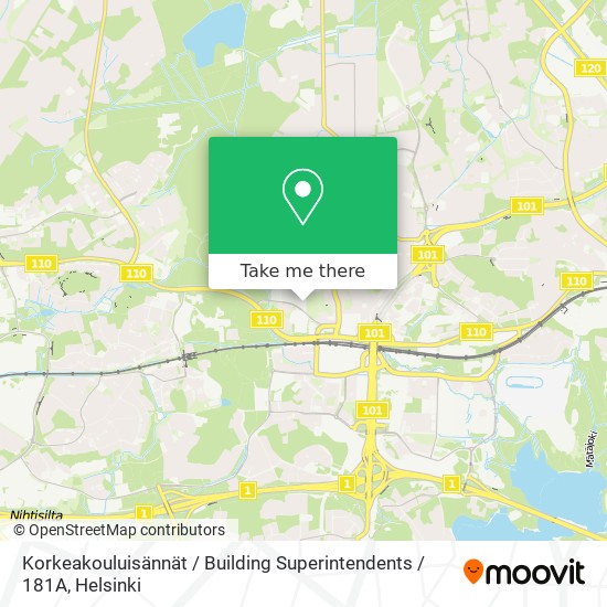 Korkeakouluisännät / Building Superintendents / 181A map