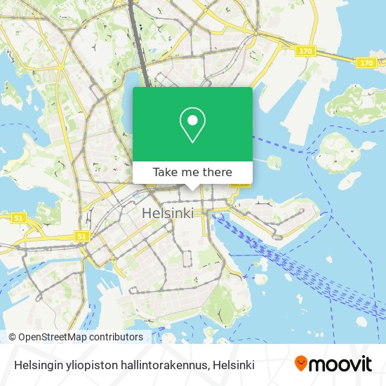 Helsingin yliopiston hallintorakennus map