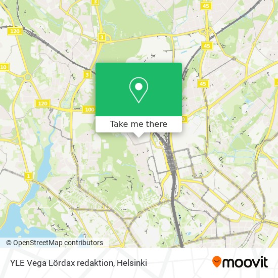 YLE Vega Lördax redaktion map