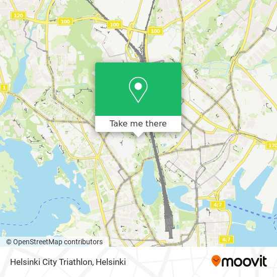 Helsinki City Triathlon map