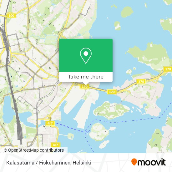 Kalasatama / Fiskehamnen map