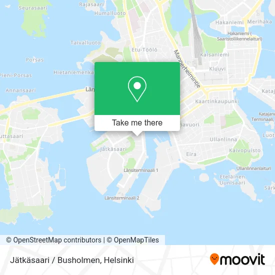 Jätkäsaari / Busholmen map