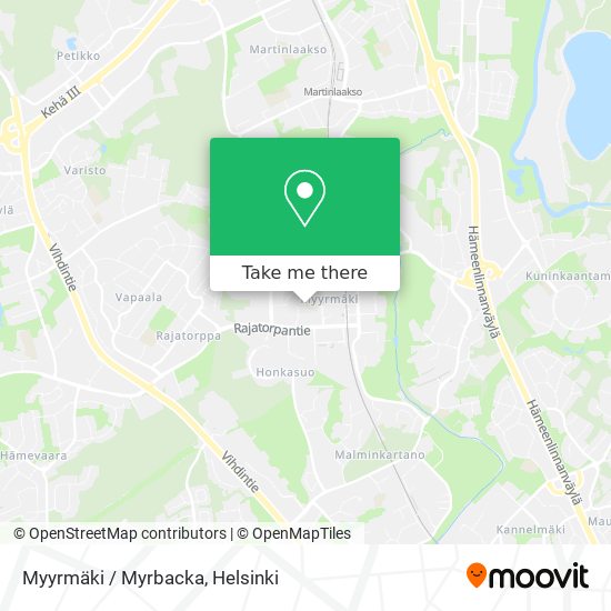 Myyrmäki / Myrbacka map