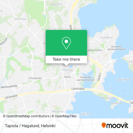 Tapiola / Hagalund map