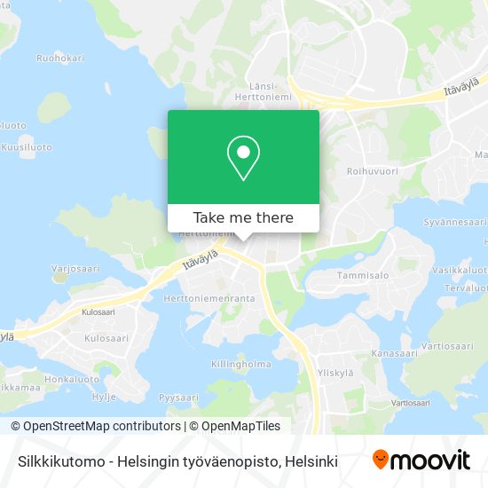 Silkkikutomo - Helsingin työväenopisto map