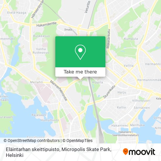 Eläintarhan skeittipuisto, Micropolis Skate Park map