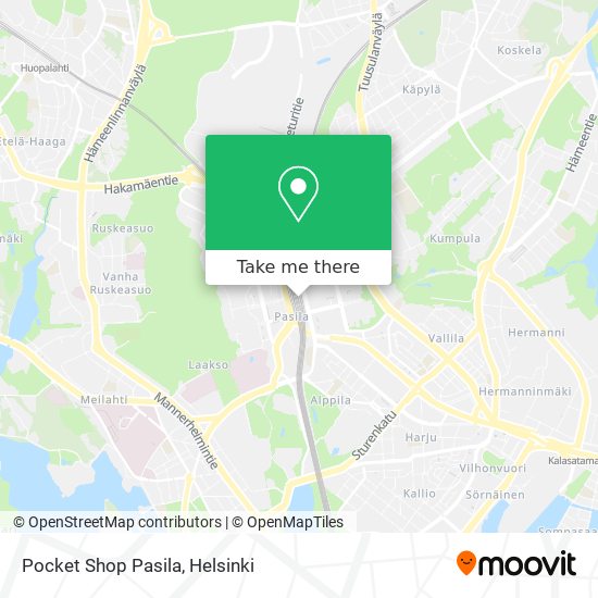 Pocket Shop Pasila map
