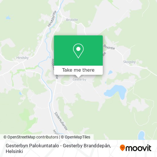 Gesterbyn Palokuntatalo - Gesterby Branddepån map