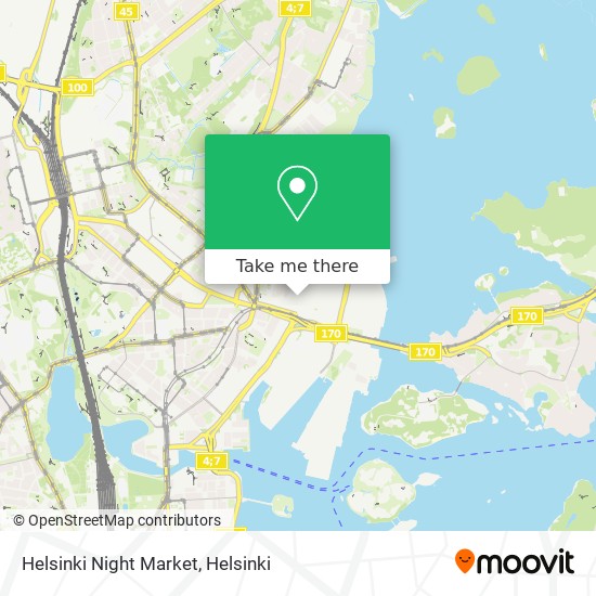 Helsinki Night Market map