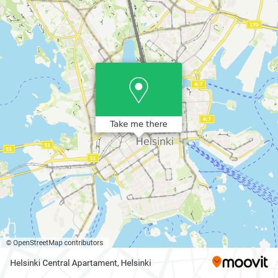 Helsinki Central Apartament map
