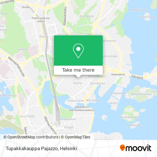 Tupakkakauppa Pajazzo map