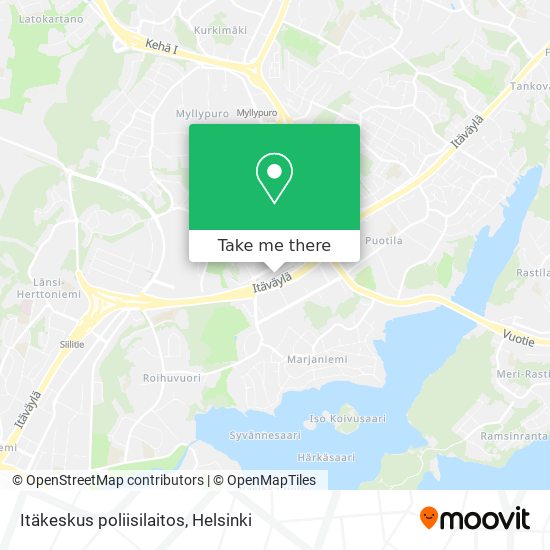 Itäkeskus poliisilaitos map