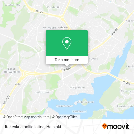 Itäkeskus poliisilaitos map
