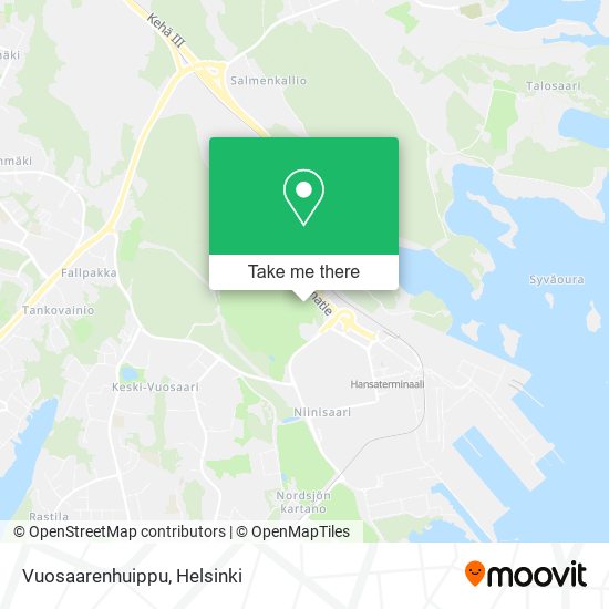 How to get to Vuosaarenhuippu in Helsinki by Bus, Metro or Train?